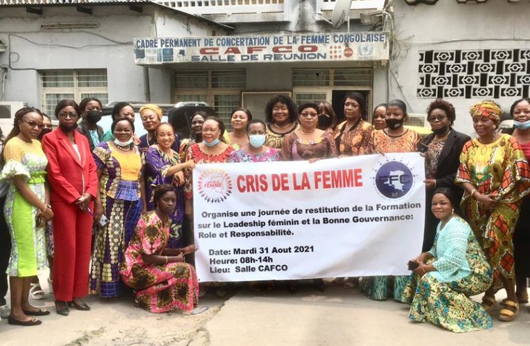 Kinshasa (salle Cafco): Participation active de la Coordonnatrice du Mouvement des indignés à l’atelier de restitution sur le leadership féminin organisé par l’ONG Cri de la femme.
